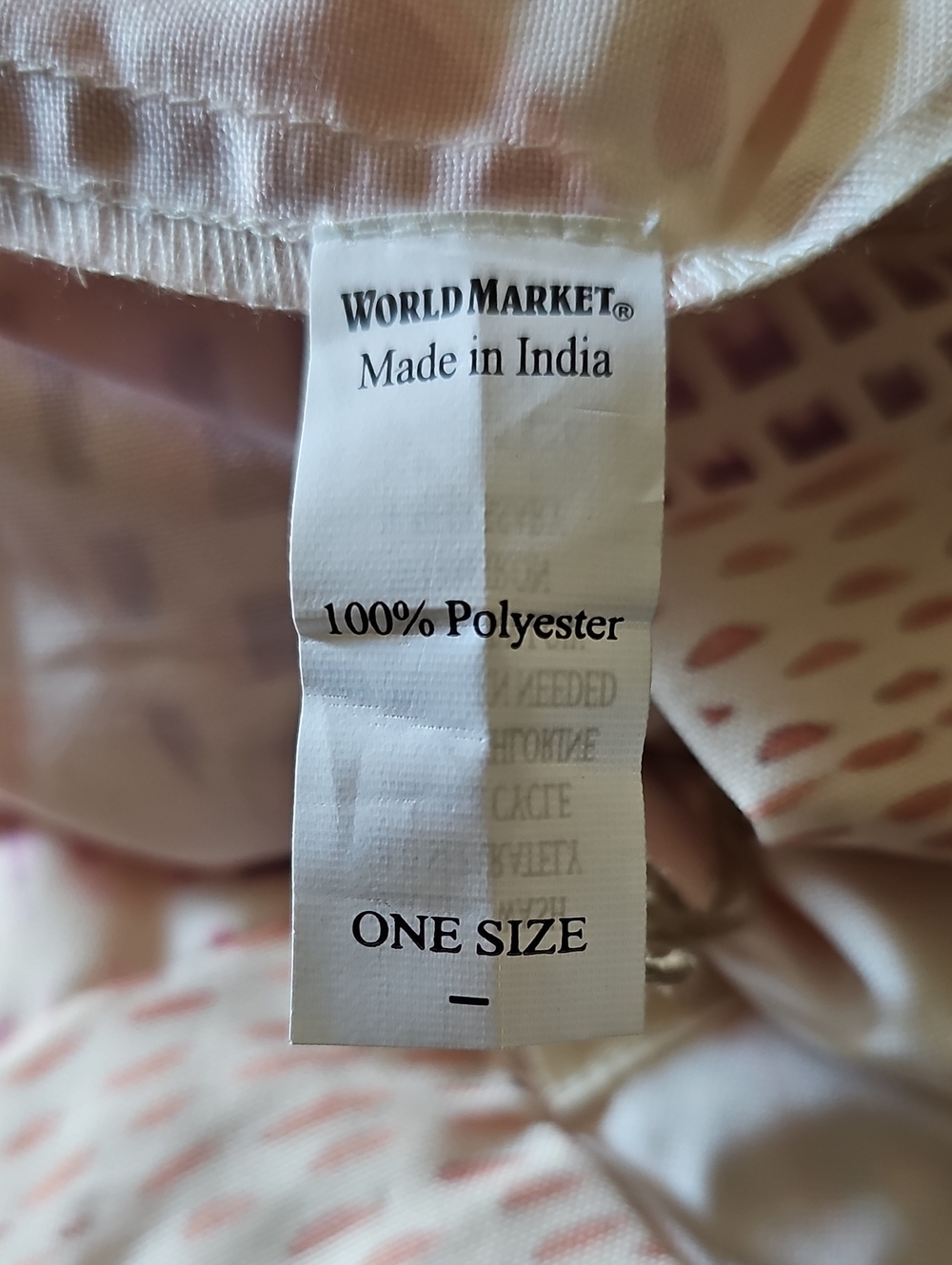 World Market Pajamas Kimono Wrap Cover Up No Tie Cream Peach Pink One Size New - Picture 7 of 10